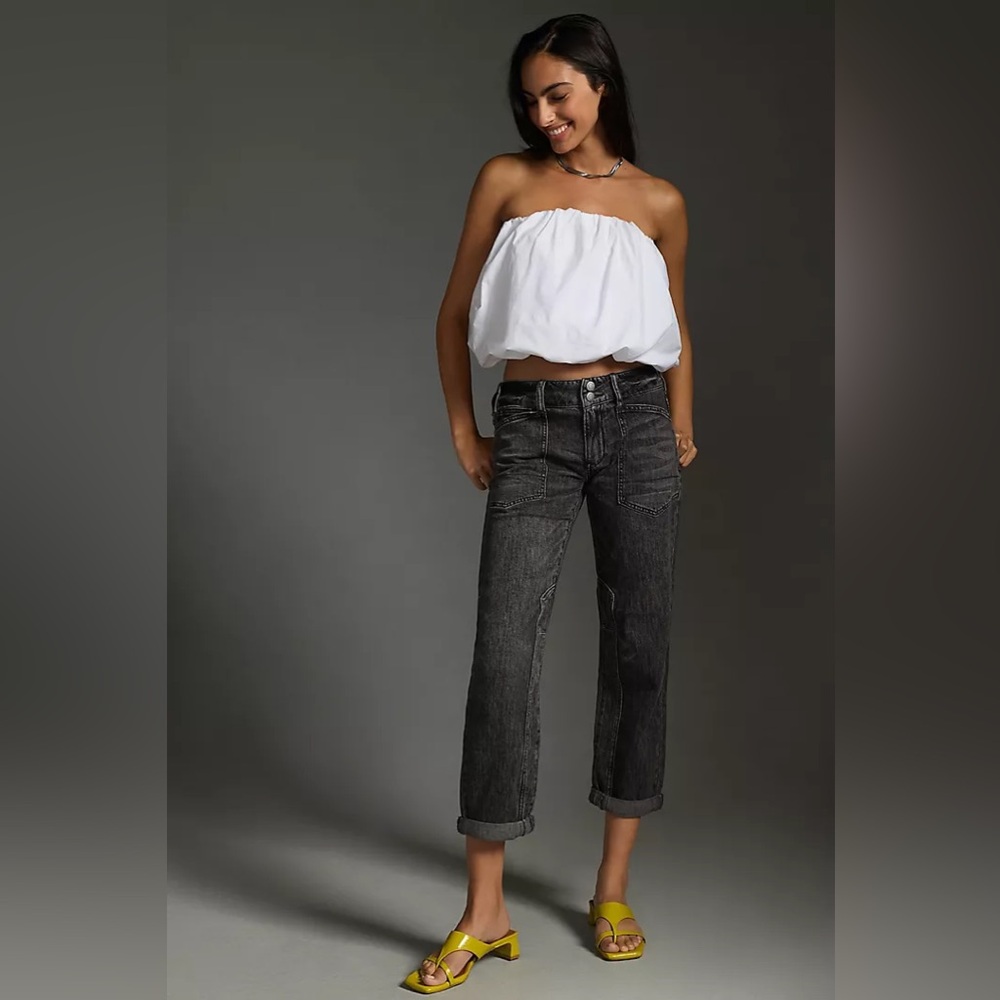 Anthropologie Black Cropped Ankle Jeans